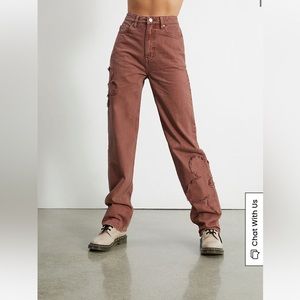 PacSun brown flower pants